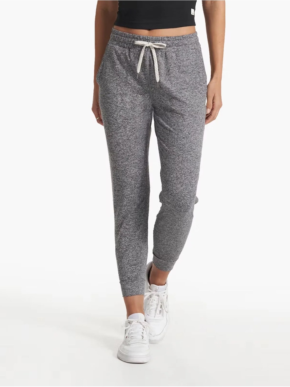 Vuori Womens XL Performance Jogger Heather Gray Drawstring DreamKnit Logo VW303